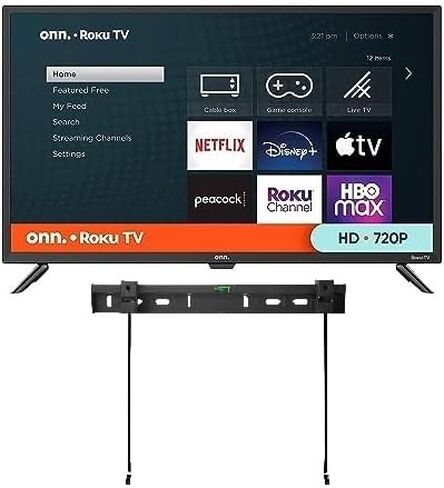 تلفزيون ONN 65 بوصة فئة 4K HDR10+ الذكي + حامل حائط مجاني مع اتصال Wi-Fi وتطبيق الهاتف المحمول | تلفزيون بشاشة مسطحة | متوافق مع مجموعة المنزل | Alexa وGoogle Assistant (متجدد) in Saudi Arabia