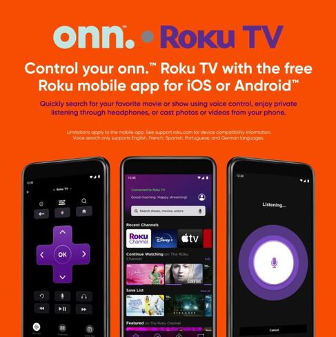 تلفزيون ONN 65 بوصة فئة 4K HDR10+ الذكي + حامل حائط مجاني مع اتصال Wi-Fi وتطبيق الهاتف المحمول | تلفزيون بشاشة مسطحة | متوافق مع مجموعة المنزل | Alexa وGoogle Assistant (متجدد) in Saudi Arabia