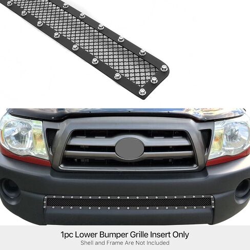 APS متوافق مع Toyota Tacoma 2005-2011 Lower Pumper Steel Stafless Mesh Studs Pront Grille Insert TL6457H in Kuwait