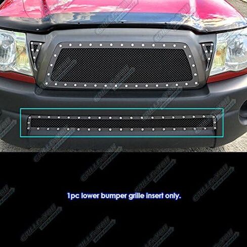 APS متوافق مع Toyota Tacoma 2005-2011 Lower Pumper Steel Stafless Mesh Studs Pront Grille Insert TL6457H in Kuwait