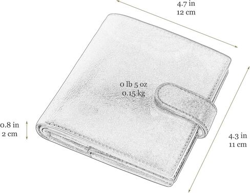 محفظة جلدية للرجال مقاومة للوقت - تصميم محفظة بسيط مع حامل بطاقة الائتمان، حامل عملات مغناطيسية، فتحات للنقود - مؤمنة بزر إغلاق معدني in Kuwait