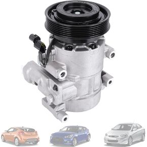 A/C ضاغط W/قابض متوافق مع Hyundai Accent 1.6L 2011-2014 و Hyundai Veloster 1.6L 2012-2017 استبدال# 97701-1R000 977011R000 CO11360C 977011J101 977012V000 in Kuwait