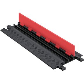 Guard Dog GD2X75-O/B واقي كابل منخفض المستوى من مادة البولي يوريثين عالي التحمل بقناتين مع منحدر متوافق مع ADA، غطاء برتقالي مع منحدر أسود، طول 36 بوصة، عرض 28.38 بوصة، ارتفاع 1.25 بوصة in Kuwait