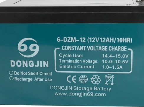 2 Pack 12V 12Ah 6-dzm-12 Battery Sealed Lead Acid (SLA) Rechargeable Maintenance-Free Batteries 6-dzf-12 for 24V Motorcycle Dirt Bikes Electric Go Kart Mobility Scooter ATVs Quad Bikes in Saudi Arabia