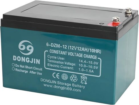 2 Pack 12V 12Ah 6-dzm-12 Battery Sealed Lead Acid (SLA) Rechargeable Maintenance-Free Batteries 6-dzf-12 for 24V Motorcycle Dirt Bikes Electric Go Kart Mobility Scooter ATVs Quad Bikes in Saudi Arabia