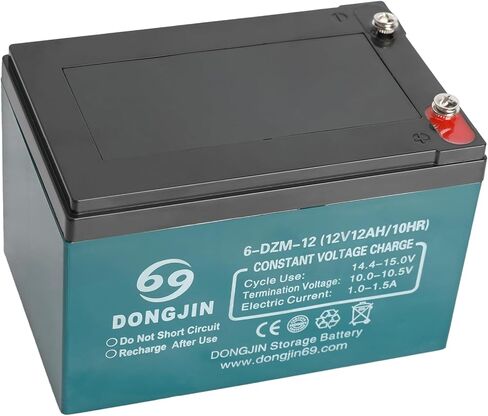 2 Pack 12V 12Ah 6-dzm-12 Battery Sealed Lead Acid (SLA) Rechargeable Maintenance-Free Batteries 6-dzf-12 for 24V Motorcycle Dirt Bikes Electric Go Kart Mobility Scooter ATVs Quad Bikes in Saudi Arabia