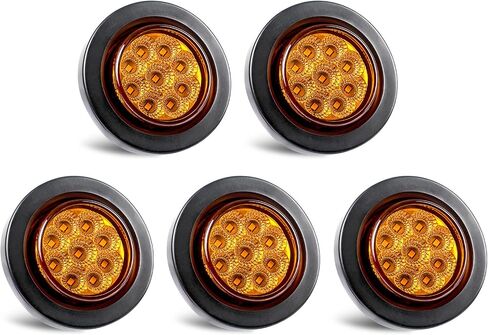 2 قطعة مجموعة مصابيح خلفية LED للمقطورة، 12 فولت - 24 فولت 4 بوصة مصابيح خلفية LED مستديرة للمقطورة لمصابيح تشغيل إشارة الانعطاف in Kuwait