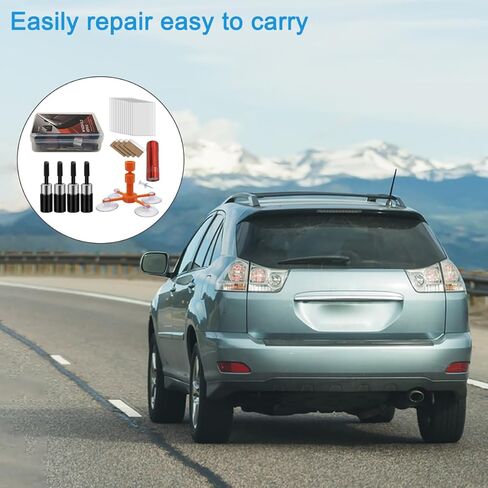 Maxin Windshield Repair Kit, Upgraded Windshield Chip Repair Kit with Pressure Syringes,Automotive Windshield Crack Repair Kit, Glass Repair Kit Quick Fix for Fixing Bulls-Eye in Kuwait
