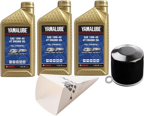 Tusk 4-Stroke Change Oil Kit Yamalube Hi-Perf. Canthetic 10W-40 متوافق مع Yamaha Grizzly 660 4x4 2002-2008/Grizzly 700 4x4 2007-2025/Rhino 700 2008-2013 in Saudi Arabia