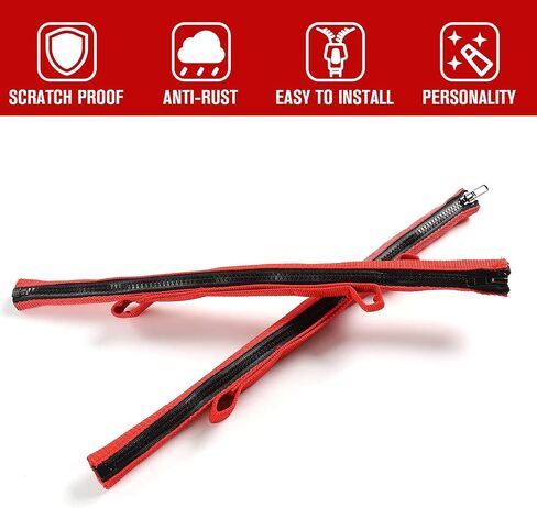 jecar for jeep door straps حزام حدود الباب القوي الثقيل مع سحاب لعام 2007-2024 Jeep Wrangler JK JKU JL JLU Gladiator JT (Black) in Saudi Arabia
