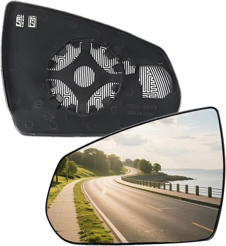 Passenger Side Mirror Replacement Glass for Cadillac SRX 2010-2016,Automotive Exterior Heated Right Side View Mirror Glass for 2010 2011 2012 2013 2014 2015 2016 Cadillac SRX(SKOUIO 01-S) in Kuwait