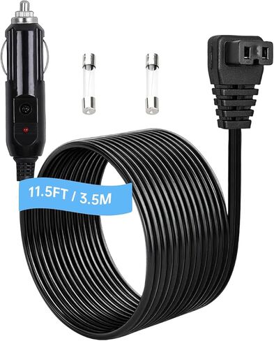 16.4ft 12V/24V ثلاجة سيرة سلك ، قابس ولاعة السجائر لألكول ، بوديجا ، Euhomy ، Bougerv ، ARB ، Dometic ، ICECO ، Setpower ، Joytutus Portable Freezer ، 16 AWG DC Power Cord in Kuwait