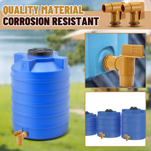 4 Pcs Polyethylene Drum Tap with EPDM Gasket 2" Polyethylene Barrel Faucet Male Polyethylene Spigot Barrel Tap Replacement for 30 & 55 Gallon Plastic or Steel Drums in Saudi Arabia