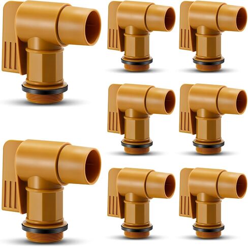 4 Pcs Polyethylene Drum Tap with EPDM Gasket 2" Polyethylene Barrel Faucet Male Polyethylene Spigot Barrel Tap Replacement for 30 & 55 Gallon Plastic or Steel Drums in Saudi Arabia