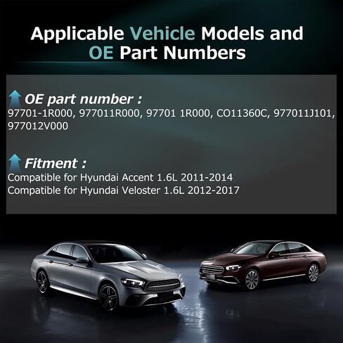 A/C ضاغط W/قابض متوافق مع Hyundai Accent 1.6L 2011-2014 و Hyundai Veloster 1.6L 2012-2017 استبدال# 97701-1R000 977011R000 CO11360C 977011J101 977012V000 in Kuwait