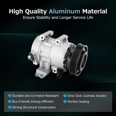 A/C ضاغط W/قابض متوافق مع Hyundai Accent 1.6L 2011-2014 و Hyundai Veloster 1.6L 2012-2017 استبدال# 97701-1R000 977011R000 CO11360C 977011J101 977012V000 in Kuwait