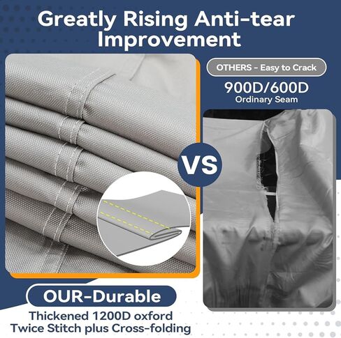 Heavy Duty 1200D Solution-Dyed Polyester Boat Cover with Storage Bag, 100% Waterproof Trailerable 17'-19' Bass Boat Cover with 3D Air Vents for V-Hull Tri-Hull Runabout Pro-Style Fishing Boat in Kuwait