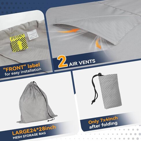 Heavy Duty 1200D Solution-Dyed Polyester Boat Cover with Storage Bag, 100% Waterproof Trailerable 17'-19' Bass Boat Cover with 3D Air Vents for V-Hull Tri-Hull Runabout Pro-Style Fishing Boat in Kuwait