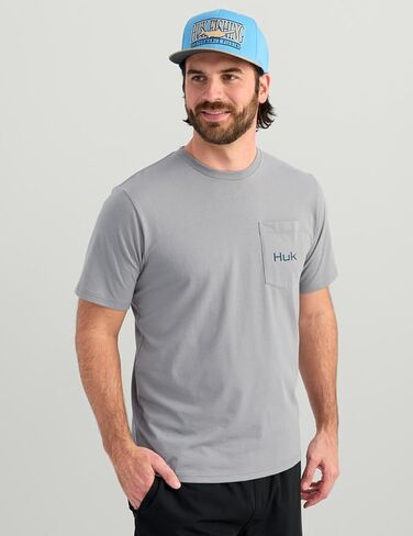 HUK Men's Kc Scott Tee, Comfortable Performance Fishing Short Sleeve T-Shirt with Chest Pocket in Saudi Arabia
