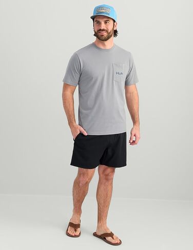 HUK Men's Kc Scott Tee, Comfortable Performance Fishing Short Sleeve T-Shirt with Chest Pocket in Saudi Arabia