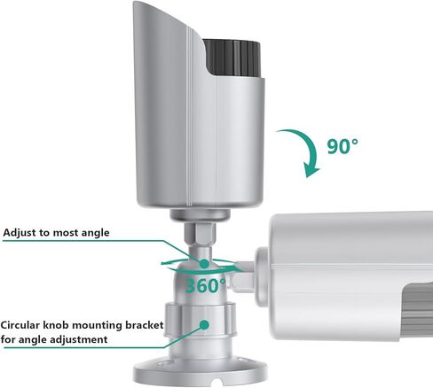 WALI Dummy Fake Simulated Surveillance Security CCTV Dome Camera Indoor Outdoor with One LED Light, Warning Security Alert Sticker Decal (TC-B8), 8 Packs, Black in Kuwait