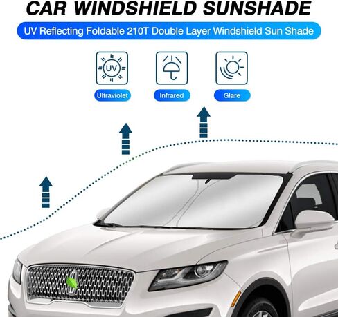 KUST Windshield Sun Shade for Lincoln MKC SUV 2015 2016 2017 2018 2019 Sunshade Window Sun Visor Protector Foldable Blocks UV Rays Keep Your Car Cooler in Kuwait