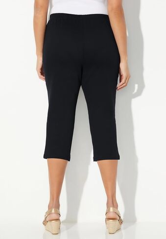 Catherines Women's Plus Size Petite Everyday Cotton Twill Capri in Saudi Arabia