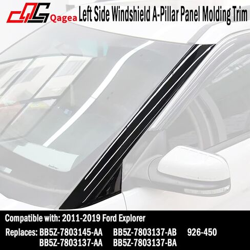 Outer & Inner Windshield A-Pillar Panel Molding Trim - Driver Left & Passenger Right Side - Compatible with 2011-2019 Ford Explorer Replaces 926-450 926-451 BB5Z-7803144-AA BB5Z-7803145-AA in Saudi Arabia