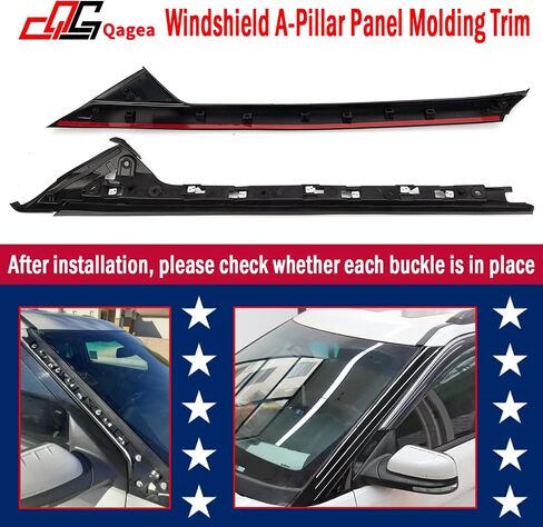 Outer & Inner Windshield A-Pillar Panel Molding Trim - Driver Left & Passenger Right Side - Compatible with 2011-2019 Ford Explorer Replaces 926-450 926-451 BB5Z-7803144-AA BB5Z-7803145-AA in Saudi Arabia