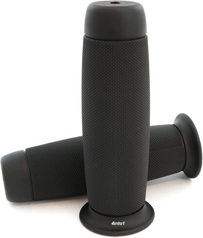 Rebel Motorcycle Grips - Black - 7/8 "Bars - Cafe Racer Bobber Tracker Chopper in Saudi Arabia