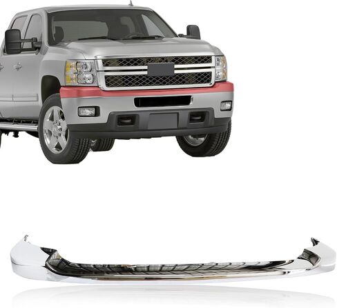CarpartsDepot الأمامي الوفير الغطاء العلوي تقليم الكروم متوافق مع شيفروليه 2011-2014 Silverado 2500HD 3500HD GM1014106 25883355 in Kuwait