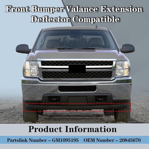 CarpartsDepot الأمامي الوفير الغطاء العلوي تقليم الكروم متوافق مع شيفروليه 2011-2014 Silverado 2500HD 3500HD GM1014106 25883355 in Kuwait