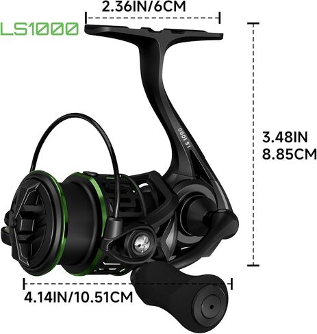 TEBEN Ultralight Spinning Reel 5.2:1 Gear Ratio Freshwater Saltwater Surf Fishing Reels,Max Drag 11lbs 500-1000 CNC Aluminum Spool Perfect for Ice Fish Reel in Saudi Arabia