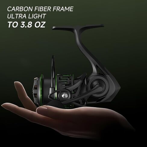 TEBEN Ultralight Spinning Reel 5.2:1 Gear Ratio Freshwater Saltwater Surf Fishing Reels,Max Drag 11lbs 500-1000 CNC Aluminum Spool Perfect for Ice Fish Reel in Saudi Arabia