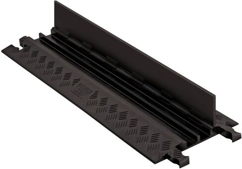 Guard Dog GD2X75-O/B واقي كابل منخفض المستوى من مادة البولي يوريثين عالي التحمل بقناتين مع منحدر متوافق مع ADA، غطاء برتقالي مع منحدر أسود، طول 36 بوصة، عرض 28.38 بوصة، ارتفاع 1.25 بوصة in Kuwait