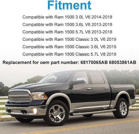 4 PCS ABS WELLE SPEED SESSORS متوافقة مع RAM 1500 3.6L V6/ 5.7L V8 2013 2014 2015 2017 2017 ، مستشعرات ABS الأمامية والخلفية ، استبدال 68170065AB ، 68053861AB in Saudi Arabia