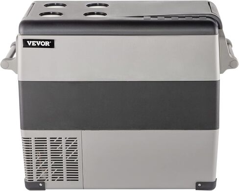 VEVOR NLS45, 12 Volt Car Refrigerator Fridge, 32 L Dual Zone Portable Freezer, -4℉-68℉ Adjustable Range, 12/24V DC and 100-240V AC Compressor Cooler for Outdoor, Camping, RV, Bule and grey in Kuwait