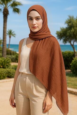 Long Casual Comfy Scarf for Chemo, Hair Loss, Alopecia Gentle Scarf for Sensitive Skin 72 x 38 inch in Saudi Arabia