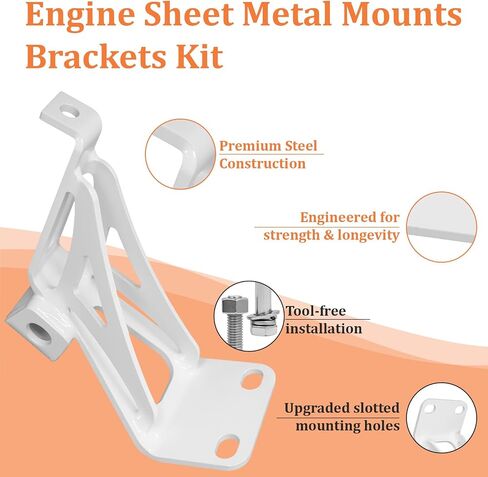 Motor Mount Brackets Compatible with Chevy C10 & GMC Truck – Fit for Small Block V8 1963-1972, Replacement for 2WD Pickup Perches, Fit for 69 C10 & LS Swap – Sheet Metal Construction in Saudi Arabia