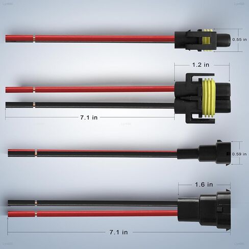H11 H8 880 881 Male Adapter Wiring Harness Sockets Male Connector (Pack of 2) in Kuwait