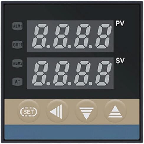 وحدة تحكم درجة حرارة PID الرقمية REX-C100 ، ناتج ترحيل الحالة الصلبة ، أداة ترموستات صناعية (الذهب) in Saudi Arabia