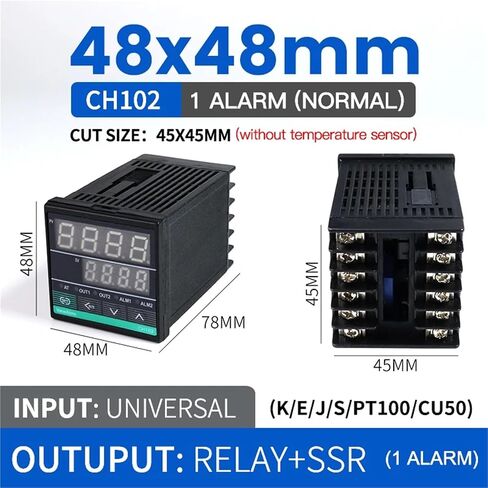 Digital PID Temperature Controller CH402 CH102 CH702 CH902 Relay/SSR Dual Output Thermostat Thermoregulator 85-265vac 0-400℃(CH902 with 1 Alarm) in Saudi Arabia
