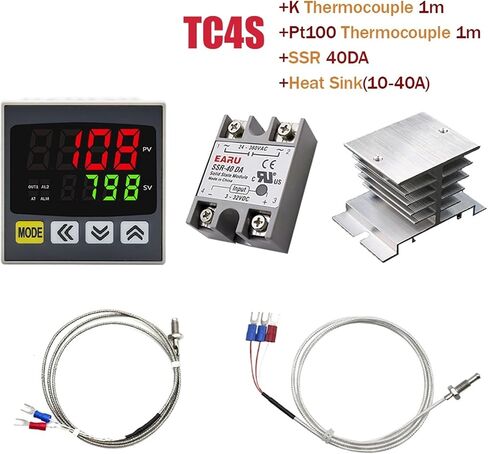 Digital PID Temperature Controller Heating Cooling SSR Relay Output Thermostat Module Thermocontroller Universal Input 220V(TC4L 95x95mm) in Saudi Arabia