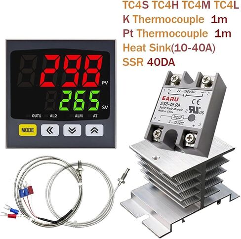 Digital PID Temperature Controller Heating Cooling SSR Relay Output Thermostat Module Thermocontroller Universal Input 220V(TC4L 95x95mm) in Saudi Arabia