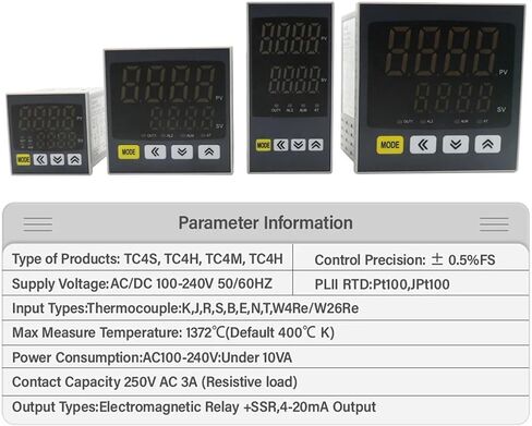 Digital PID Temperature Controller Heating Cooling SSR Relay Output Thermostat Module Thermocontroller Universal Input 220V(TC4L 95x95mm) in Saudi Arabia