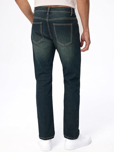 Jmierr Men's Jeans Classic Pitcator Straight STRETION DENIM PANTS in Saudi Arabia