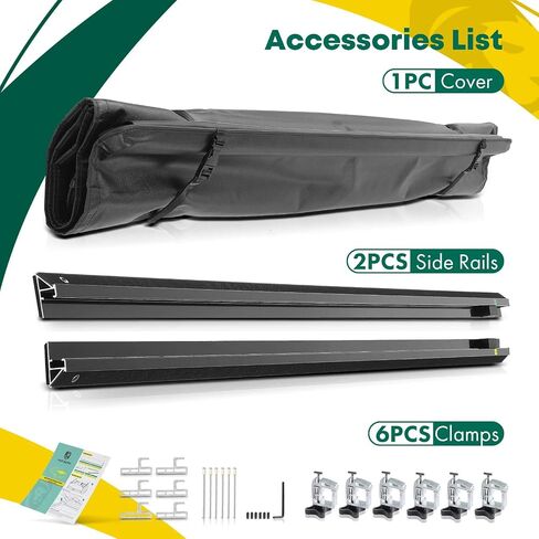 yhtauto soft roll roll bed cover tonneau cover w/auto locking وظيفة متوافقة مع غطاء سرير Toyota Tacoma 2024 ، غطاء سرير شاحنة حماية الطقس ، 5 أقدام (60 ") in Saudi Arabia
