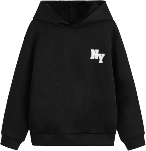 Floerns Boys Graphic Printshirt Sweatshirt Long Sleeve Drop Counter Counter Hoodie in Kuwait