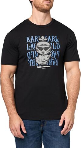 KARL LAGERFELD Men's Pullover Short Sleeve Knight Karl Graphic T-Shirt in Kuwait