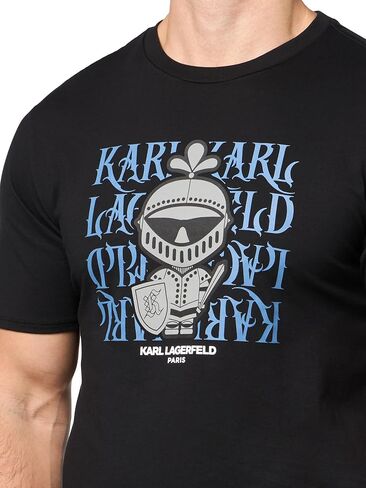 KARL LAGERFELD Men's Pullover Short Sleeve Knight Karl Graphic T-Shirt in Kuwait